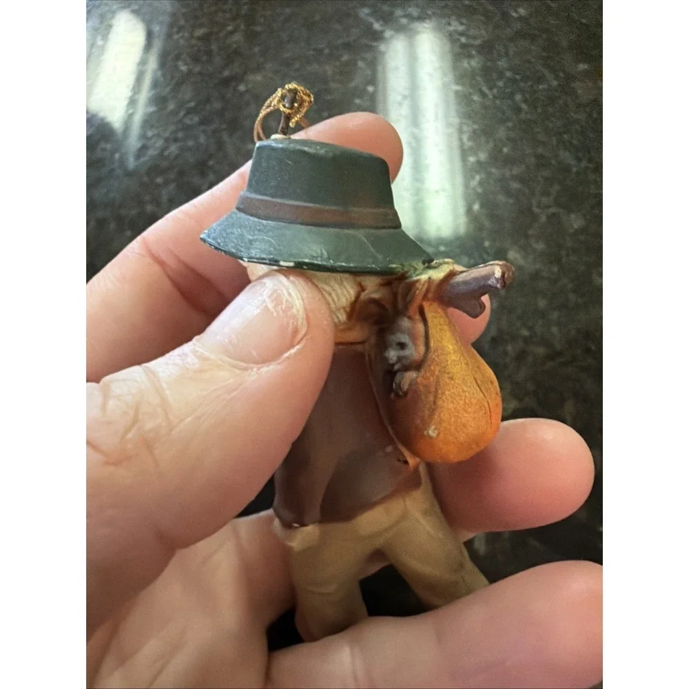 Vtge 1983 Bradford novelty Just For You Boy Hobo Running Away Ornament Figurine